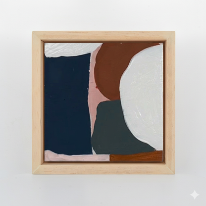 MICRO-CUADRO CAOBA 01 / Obra de arte abstracto original de Cecilio Espejo